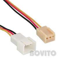 3-pin ventilátor hosszabbító kábel (30 cm) - Inline