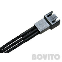 3-pin ventilátor hosszabbító kábel (60 cm), fekete - NZXT