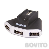 4-portos USB HUB (tápegységgel) Omega (USB 2.0)