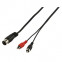 5-pin DIN (M) összekötő kábel / 2x RCA 1,2m