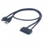 Akasa eSATA-SATA kábel USB tápellátással SATA HDD/SSD-hez 40cm