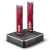 Axagon ADSA-M2C Dual NVMe Clone Master Dock dokkoló USB-C