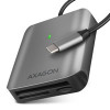 Axagon CRE-S3C SD/microSD/CF kártyaolvasó USB 3.2 Type-C csatlakozással
