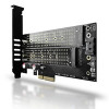 Axagon PCI Express x16 Kártya > 2 x belső NVME M.2 SSD-hez PCEM2-D