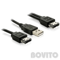 Delock Power over e-SATA / e-SATA+USB Y kábel 1m