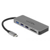 Delock USB Type-C dokkoló állomás mobil eszközökhöz 4K - HDMI / SD / PD 2.0