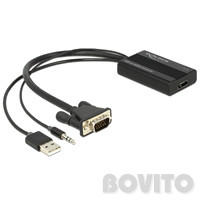 Delock VGA (15-DSUB) > HDMI adapter audioval (passzív)