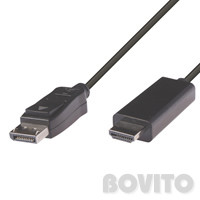 DisplayPort (M)  HDMI (M) kábel 2m - Nedis