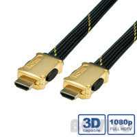 HDMI-HDMI (M) Flat kábel 2m 1.4 szabvány  Roline