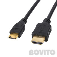 HDMI-mini HDMI (C) kábel 2,5m (aranyozott csatlakozókkal)