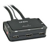KVM 2 PC átkapcsoló - HDMI, USB és audio csatlakozókkal (Lindy)
