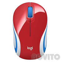 Logitech M187 Wireless Mini Mouse - Red (piros)