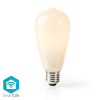 Nedis SmartLife LED izzó (E27, 500 lumen, 5W, meleg fehér, ST64 fehér, WiFi)