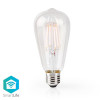 Nedis SmartLife LED izzó (E27, 500 lumen, 5W, meleg fehér, ST64, WiFi)