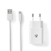Nedis USB-s töltő (220V) külön Lightning kábellel iPhone / iPad-hoz
