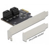 SATA3 Raid vezérlő PCI-Express (LP, 4 belső port (DeLock) 90010