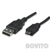 USB 2.0 (A)  micro USB kábel, 1,8m (Manhattan)