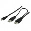 USB 2.0 A (2x) - mini B kábel 1,8m