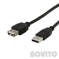 USB 2.0 toldókábel 0,2m - HQ