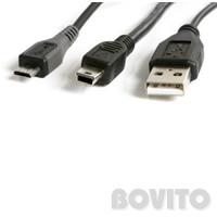 USB  mini + micro USB átalakító (tápkábel)