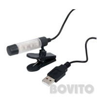 USB lámpa notebookhoz, 2 LED-es, csíptetős (König)