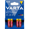 Varta Longlife Max Power AAA (micro) elem 4db (blister)
