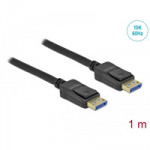 Delock DisplayPort (M/M) kábel, 10K 60Hz 54Gbps, 1m